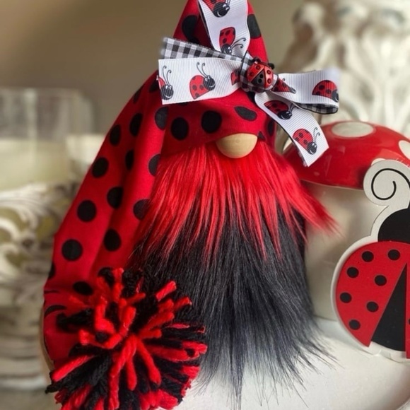 🐞Ladybug Gnome, Spring Tiered Tray Decor, Ladybug Decor - Picture 2 of 4